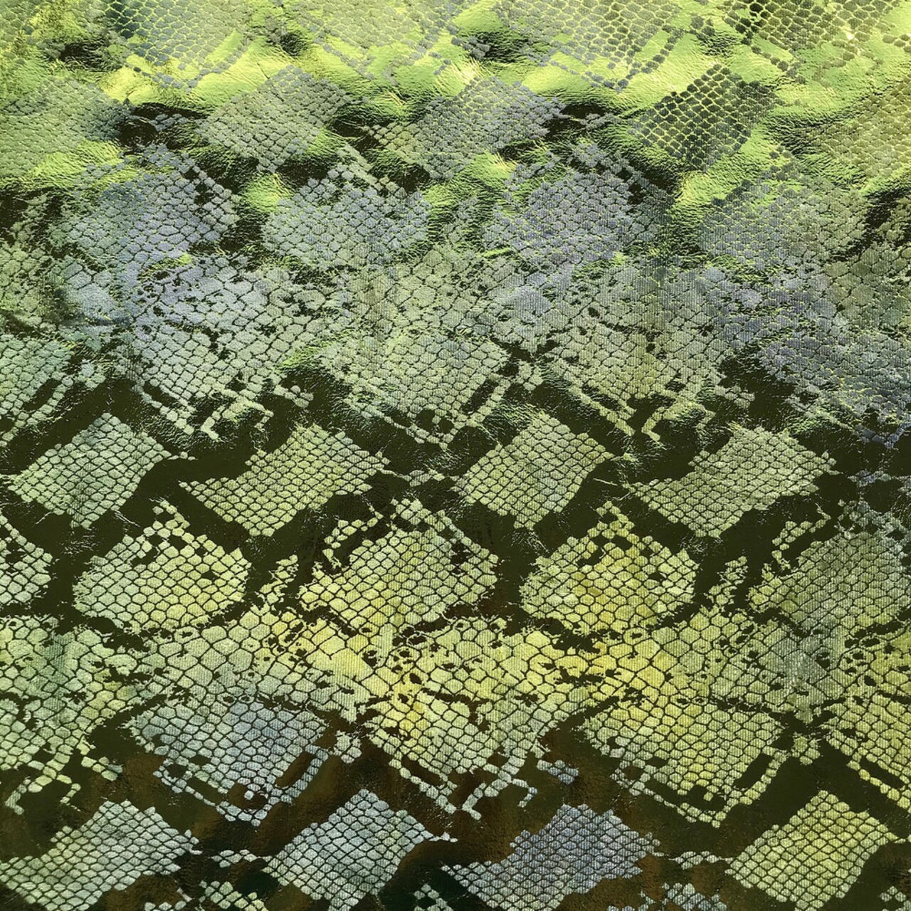1 Yard 36" x 58/60" Jungle Cobra Foil Printed Stretch Velvet Fabric